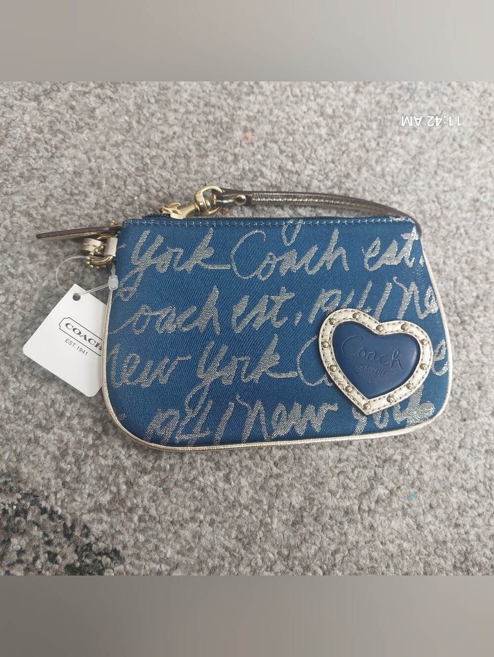 Coach Script New York Wristlet - New With Tag